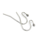 100Pcs Stainless Steel Kidney Earring Wire 20mm