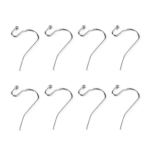 100Pcs Stainless Steel Kidney Earring Wire 20mm