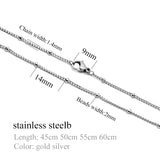 10pcs/lot 1.5mm SS Bead Chain Necklace Chains DIY Jewelry Making