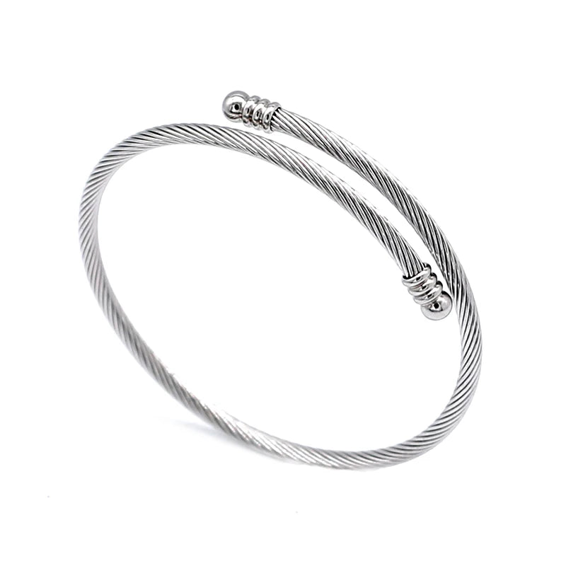 Adjustable Stainless Steel Charm Bracelet for DIY Jewelry Making
