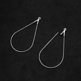 50pcs Copper Metal Geometric Water Drop Earrings DIY Jewelry Accessories