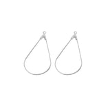 50pcs Copper Metal Geometric Water Drop Earrings DIY Jewelry Accessories