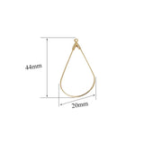 50pcs Copper Metal Geometric Water Drop Earrings DIY Jewelry Accessories