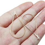50pcs Copper Metal Geometric Water Drop Earrings DIY Jewelry Accessories