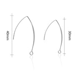 50pcs Stainless Steel Earring Hooks Kidney Ear Wires DIY Jewelry Accessories