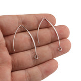 50pcs Stainless Steel Earring Hooks Kidney Ear Wires DIY Jewelry Accessories
