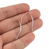 50pcs Stainless Steel Earring Hooks Kidney Ear Wires DIY Jewelry Accessories