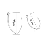 50pcs Stainless Steel Earring Hooks Kidney Ear Wires DIY Jewelry Accessories