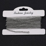 5m Stainless Steel Bracelet Necklace Extender Chain 2.5 3mm DIY Jewelry Making