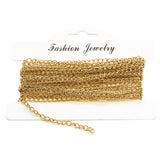 5m Stainless Steel Bracelet Necklace Extender Chain 2.5 3mm DIY Jewelry Making