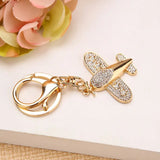 Metal 3D Airplane Keychain Gift for Men Women