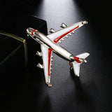Red Airplane Enamel Brooch Pin for Costumes