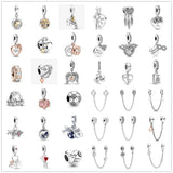 Airplane Love Tree of Life Safety Chain Silver Charms Beads