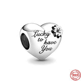 Airplane Love Tree of Life Safety Chain Silver Charms Beads