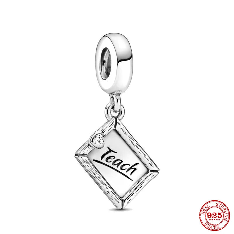 Airplane Love Tree of Life Safety Chain Silver Charms Beads