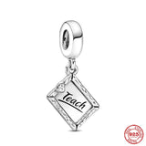Airplane Love Tree of Life Safety Chain Silver Charms Beads