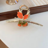 Acrylic Flower Hair Claw Chinese Jewelry Tassel Hairclip