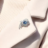 Oval Shaped Crystal Brooches Rhinestone Accessories