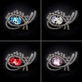 Oval Shaped Crystal Brooches Rhinestone Accessories