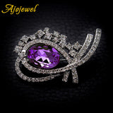 Oval Shaped Crystal Brooches Rhinestone Accessories