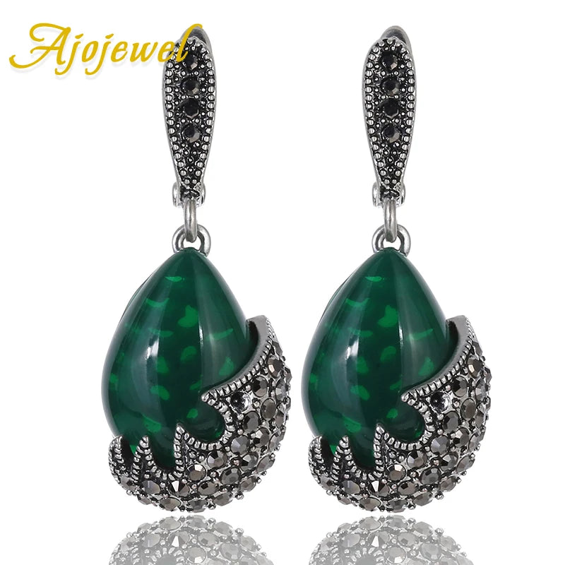 Water Drop Stone Earrings With Rhinestones Ladies Jewelry