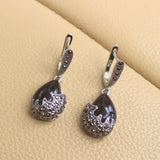 Water Drop Stone Earrings With Rhinestones Ladies Jewelry