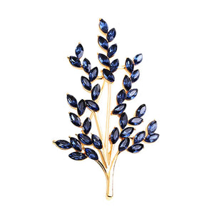 Wheat Ear Flower Crystal Brooches Women's Brooch Pin Gift
