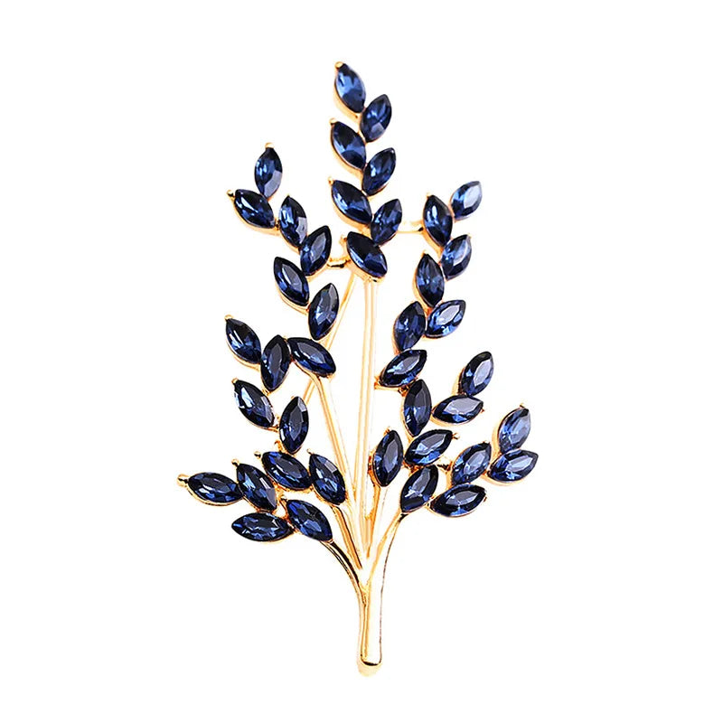 Wheat Ear Flower Crystal Brooches Women's Brooch Pin Gift