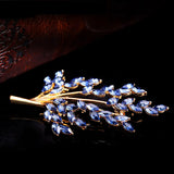 Wheat Ear Flower Crystal Brooches Women's Brooch Pin Gift