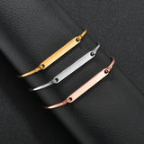 Personalized Horseshoe Buckle Name Bracelet Stainless Steel Gift