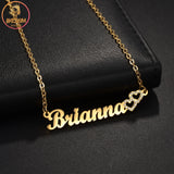 Akizoom Heart Name Necklace Zircon Choker Pendant Chain Jewelry