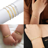 Akizoom Personality Stainless Steel Name Bracelet Handchain for Women