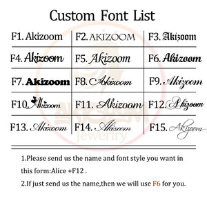 Akizoom Personality Stainless Steel Name Bracelet Handchain for Women