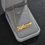 Akizoom Personalized Stainless Steel Name Necklace for Women