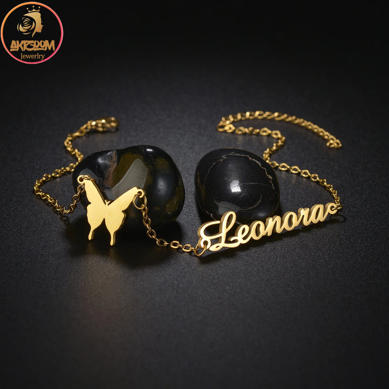 Akizoom Butterfly Bracelets Handchain for Women's Gift