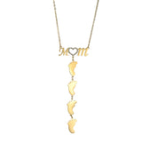 Personalized Zircon Heart Names Necklace for Women