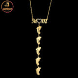 Personalized Zircon Heart Names Necklace for Women