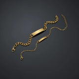 Akizoom Engrave Name Bracelets Couple Hand Chain Women Jewelry