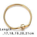 Akizoom High Snake Chain Bracelet Stainless Steel Charm DIY Jewelry Gift