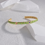 Ins Leaf Hollow Open Bracelet Stainless Steel Bangle