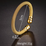 Akizoom Punk Vintage Woven Bangle Charm Cuff Bracelets for Women