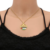 Al-Aqsa Mosque Pendant Necklace Stainless Steel Women Girls Silver Charm Jewelry