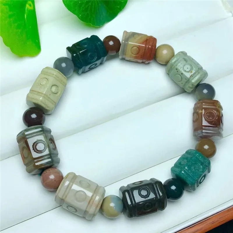 Alashan Bracelets Natural Quartz Crystal Stone Loose Alxa Agate Gemstone