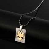 Albania Eagle Pendant Necklaces Stainless Steel Ethnic