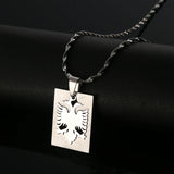 Albania Eagle Pendant Necklaces Stainless Steel Ethnic