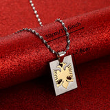 Albania Eagle Pendant Necklaces Stainless Steel Ethnic