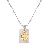Albania Eagle Pendant Necklaces Stainless Steel Ethnic