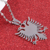 Albania Eagle Pendant Necklaces Stainless Steel Ethnic Jewelry