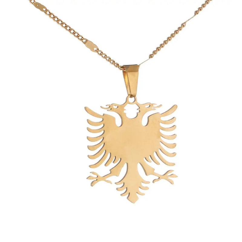 Albania Eagle Pendant Necklaces Ethnic Women Men Jewelry