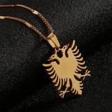 Albania Eagle Pendant Necklaces Ethnic Women Men Jewelry